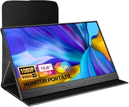 Monitor Portátil 15,6' Polegadas 1080P FHD USB-C HDMI para Jogos, Tela IPS Ultrafina com Capa Inteligente e Alto-falantes, Monitor Externo (M157ZS)