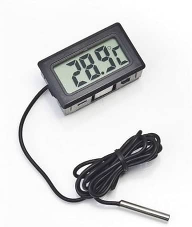 Termômetro digital profissional com tela LCD eletrônica portátil para geladeira/freezer/aquário/temperatura do tanque de peixes - preto