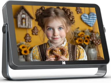 KODAK Moldura digital sem fio com 4000 mAh alimentada por bateria, 25 cm 1920 x 1200 G+G IPS Moldura digital para tela sensível ao toque, 32 GB de armazenamento, rotação automática, KODAK APP