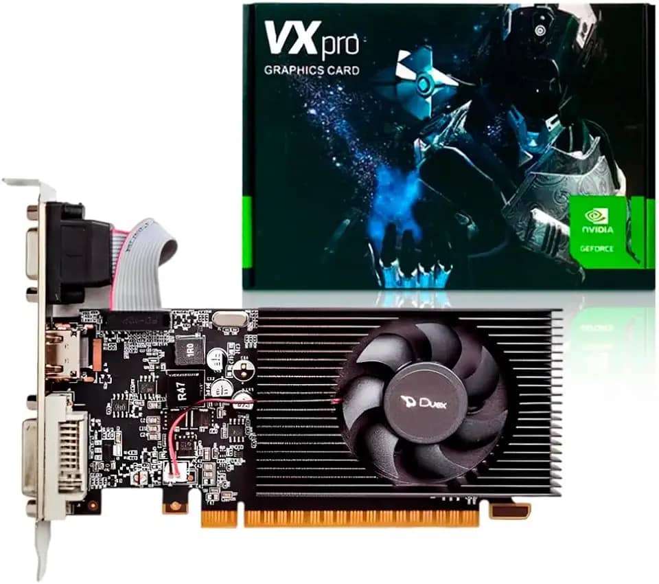 Placa de Video DUEX GT 610 2GB 64 BITS DDR3 - VX GT610LP-2GD3 LOW PROFILE PARA GABINETE SLIM, HDMI, DVI E VGA
