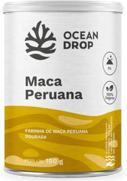 Ocean Drop Maca Peruana Dourada em Pó, 100% Vegano, 150g