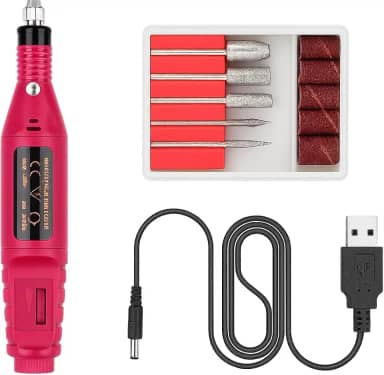 Lixa Elétrica de Unha para Manicure Profissional e Cuidados Pessoais - Acessórios Para Lixar Unhas Gel Motor Motorzinho Bivolt USB – Velocidade 3 000/20000 RPM Ajustáveis, Uso diário, Cores Variadas