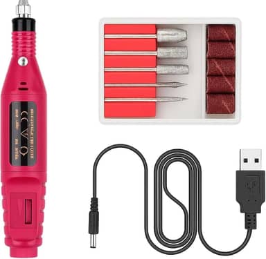 Lixa Elétrica de Unha para Manicure Profissional e Cuidados Pessoais - Acessórios Para Lixar Unhas Gel Motor Motorzinho Bivolt USB – Velocidade 3 000/20000 RPM Ajustáveis, Uso diário, Cores Variadas