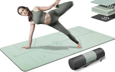 Tapete de Yoga, Tapete Yoga, 183 * 61cm Tapete para Yoga, Tapete Yoga Mat 6 Mm de Espessura, Pilates Tapete de Yoga Antiderrapante, Boa AderêNcia Yoga Tapete Material TPE
