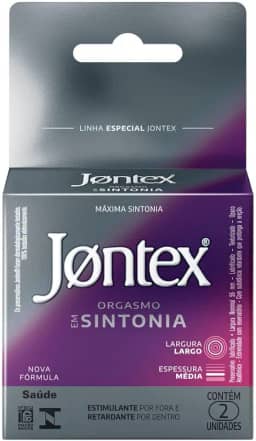 Preservativo Camisinha Jontex Orgasmo em Sintonia - 2 Unidades