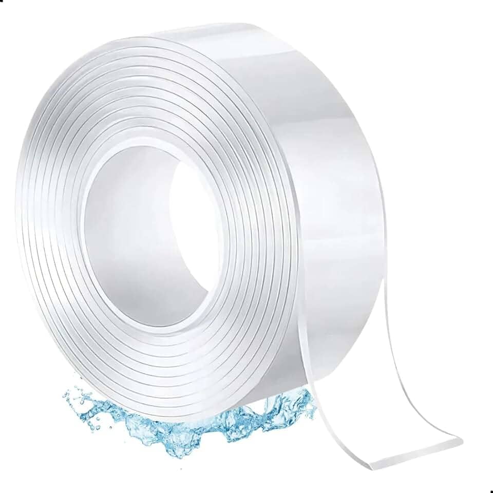 Fita Dupla Face Transparente 3m x 20mm – Super Aderente, Reutilizável e Lavável | Fixação Forte Sem Furos para Cozinha, Banheiro e Organização Doméstica