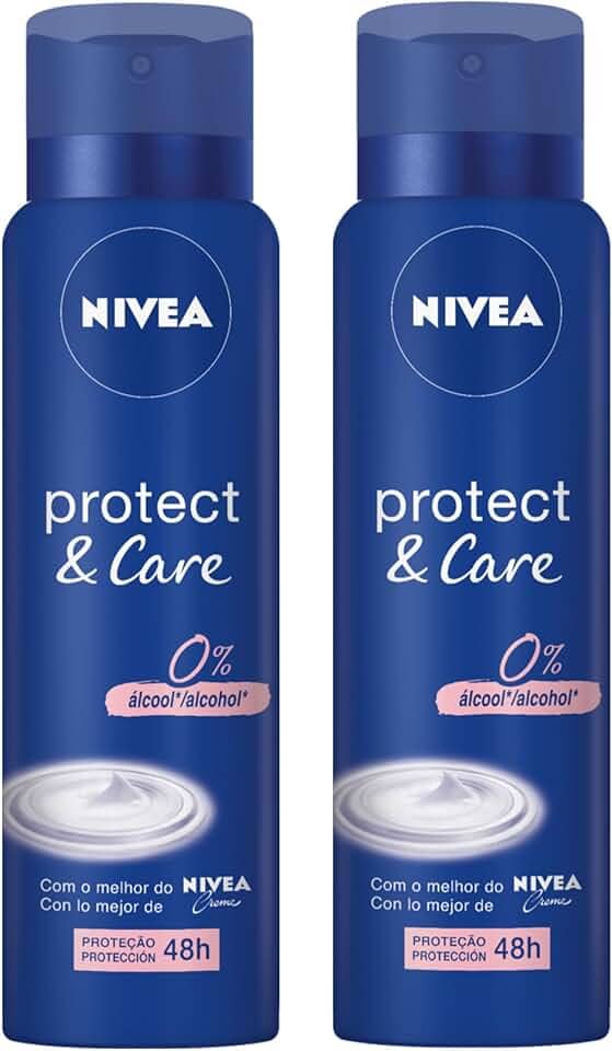 Kit Desodorante Aerossol NIVEA Protect & Care 150ML - 2 Unidades, Nivea, pacote de 2