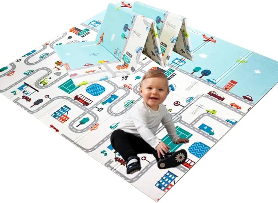 Tapete Térmico Emborrachado Dupla Face Infantil para Atividades Cidade 1,50 x 2,00M - IM43013