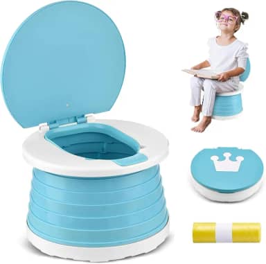 Penico de Viagem Dobrável, Vaso Sanitário para Uso ao Ar Livre, Acampamento, Interno, Capacidade de Carga 50kg, Vaso Sanitário de Emergência para Carro Acampamento(Verde)