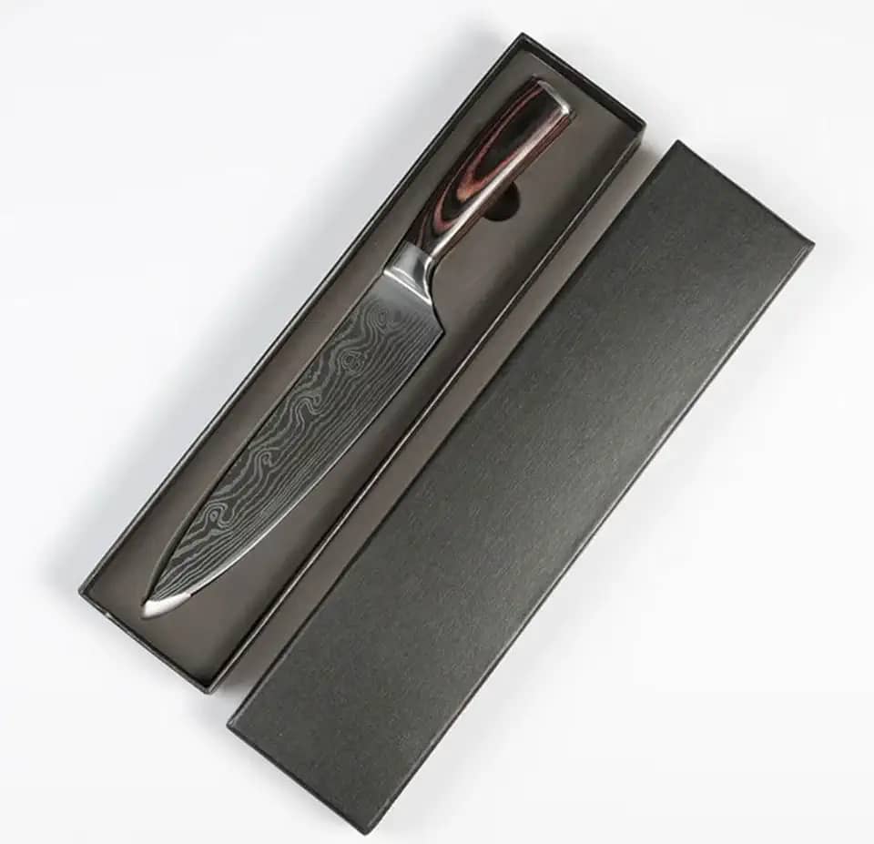 Faca Chef Profissional Padrão Damasco Churrasco 8 polegadas