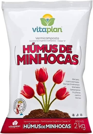 Fertilizante Adubo Organico Humus De Minhoca Vermicomposto Para Todas as Plantas 2kg