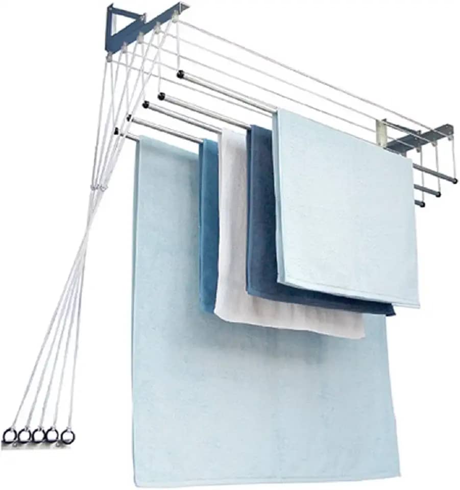 Varal Master Innovar Teto e Parede com 5 Varetas de 1m, Cor Branca, Maxeb.