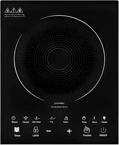 Fogão Cooktop Elétrico de Indução 110v ou 220v Portátil 1 Boca 1800W Preto com Mesa de Vidro Vitrocerâmico (220V)
