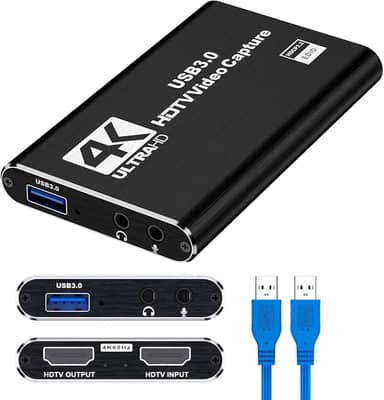 Placa Captura Vídeo 4k Full Hd 1080p 60fps Hdmi Para Usb 3.0 Live Stream Para Nintendo Switch PC Streaming Live PS5 PS4 Xbox Captura Externa GRUPO FIRST SHOP