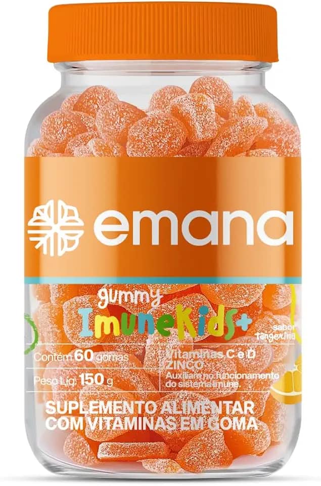 Imunekids, Suplemento Infantil em Gomas, Gummy Imunidade, Sabor Tangerina, 60 Gomas
