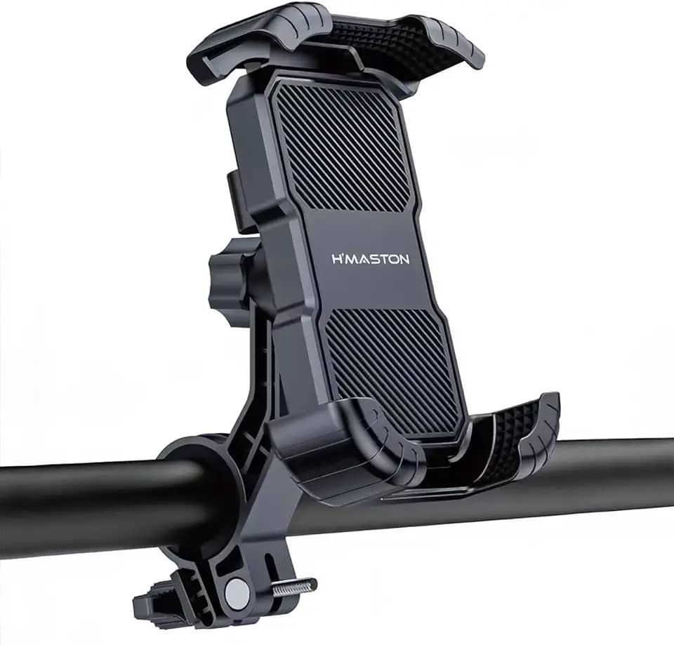 Suporte Universal para Celular Moto em Espelho Retrovisor de Motocicleta Rotação 360 Graus Design Antiderrapante Bloqueio com Uma Tecla