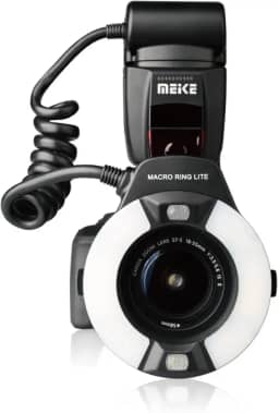 MEKE MK-14EXT-C E-TTL Macro LED Ring Flash com lâmpada LED AF Assist para EOS 4000D 70D 77D 80D Rebel T7i T6i T6s T6 T5i T5 T4i T3i SL2 e outras câmeras digitais EOS DSLR com suporte padrão Hot Shoe