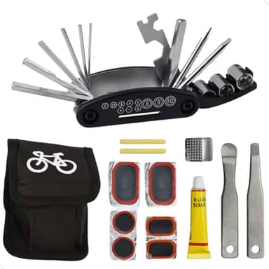 Kit Ferramentas Chave Canivete Para Bike 12 Funções Com Kit Conserto Pneu e Manutencao Corrente Bicicleta Mtb Mundo Compras