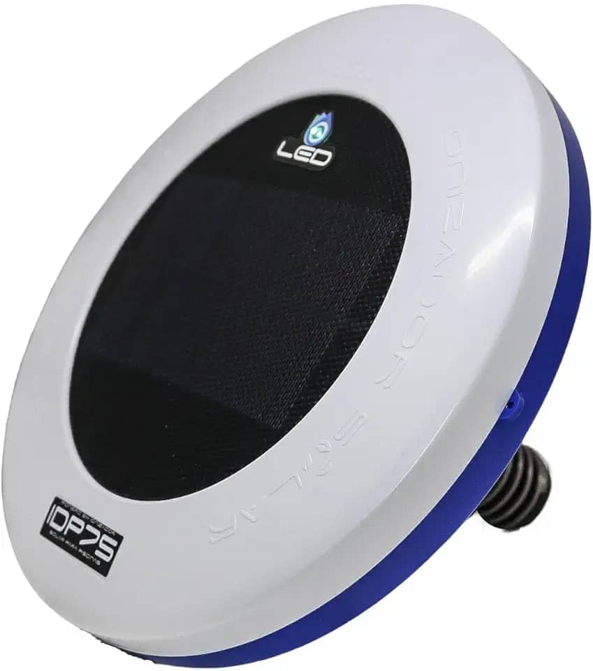 Ionizador solar para piscina de 61 a 90 mil litros IDP75 LED com eletrodo de cobre extra (BRANCO)