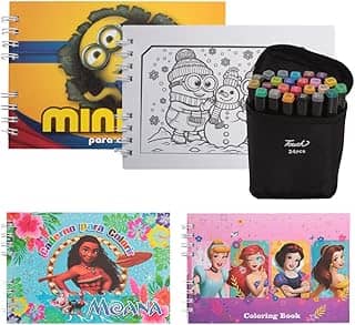 3 Livros De Colorir Infantil Meninas Com 24 Canetinhas