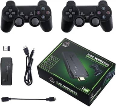 Vídeo Game Stick 4k 10 Mil Jogos Retrô + 2 Controles Sem Fio