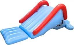 Escorregador Inflável para Piscina, 252 cm, Azul e Vermelho, Tobogã com Base