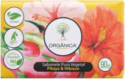 Orgânica Sabonete em Barra Puro Vegetal Vegano 90g Pitaya e Hibisco
