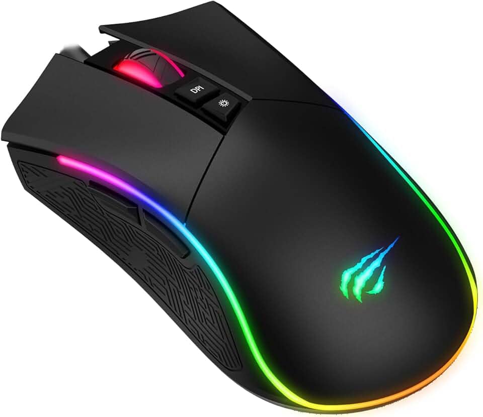 Mouse HAVIT HV-MS1001S Gamer RGB 4800 DPI 7 Botões - Software RGB, Macro e DPI