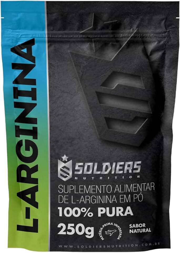 Arginina 250g - 100% Puro Importado - Soldiers Nutrition