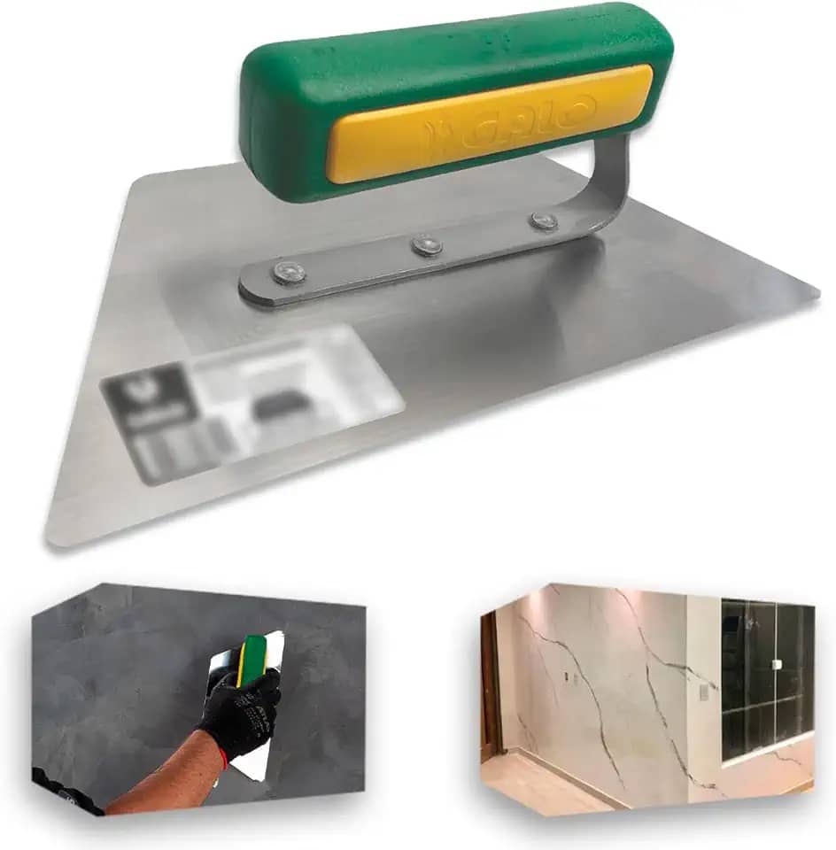 Galo Desempenadeira em aço Inox 310/00 24x13x12cm para Cimento Queimado Verde - Original