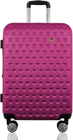 Mala de Viagem Média 23kg Despachada Expansiva Rígida Rodas Duplas 360º Cadeado TSA Gladiador C1M Vinho