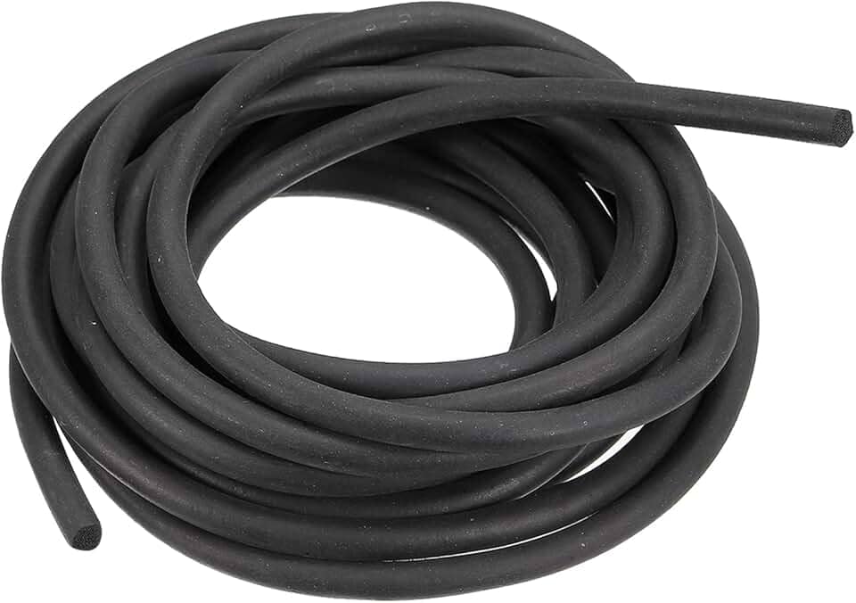 Tira de vedação, fita de borracha de esponja redonda sólida 30 cm x 0,48 cm de largura para juntas de porta, reparo de móveis, projetos DIY