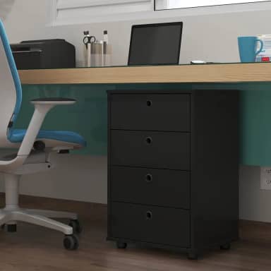 Gaveteiro para Escritório Arquivo Para Documentos Gaveteiro Classic Preto