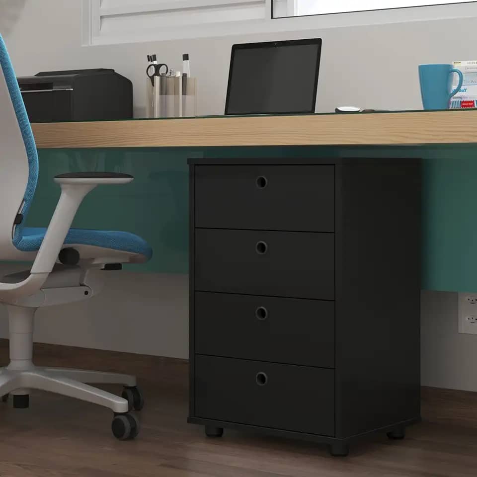 Gaveteiro para Escritório Arquivo Para Documentos Gaveteiro Classic Preto