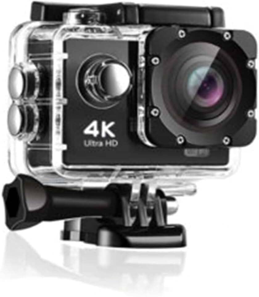 Filmadora 4K, 4K Câmera à Prova d'água Subaquáticacom EIS, Camera Filmadora, Câmera Sports Prova d´água Fotográfica, Câmera de Ação