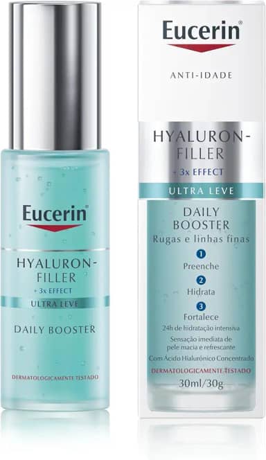 EUCERIN Sérum Facial Daily Booster UltraLeve 30ml, 24h Hidratação, Fortaceledor, Hyaluron-Filler, Ácido Hialurônico, Antirrugas, Hidratante