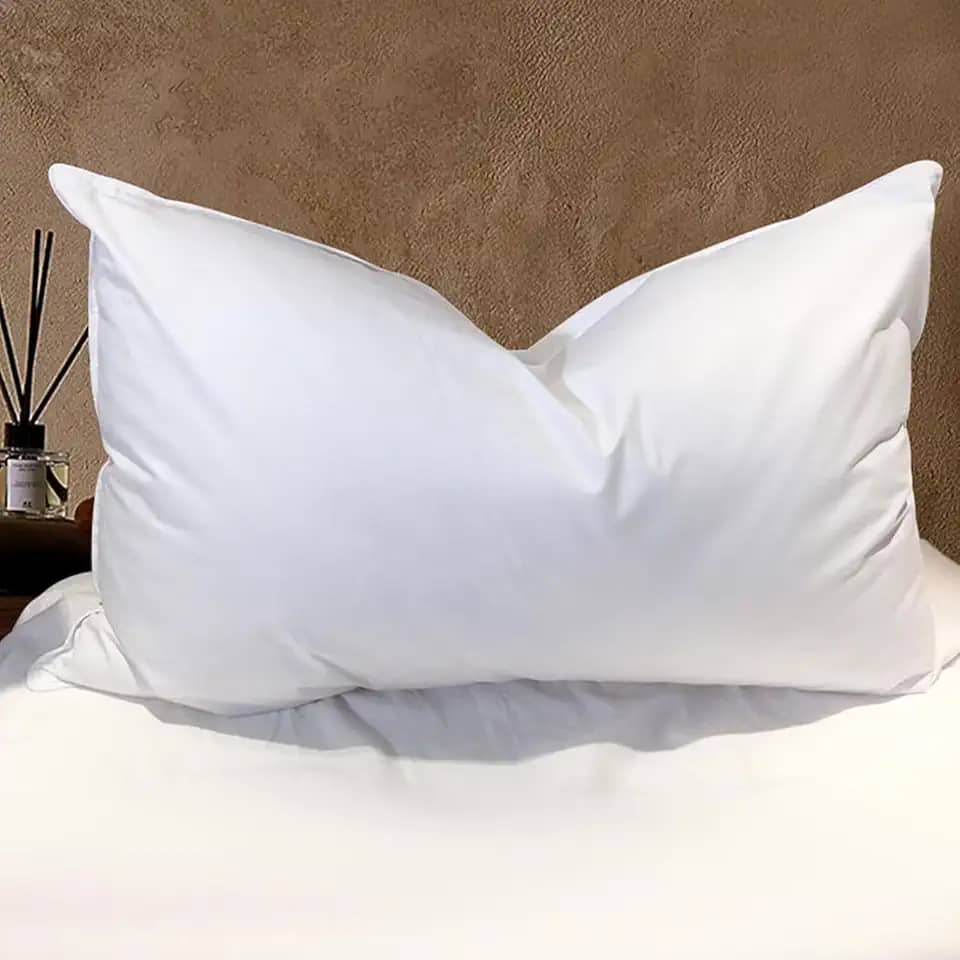 BHZ Travesseiros de penas de ganso tamanho Queen - Coleção de hotel almofadas de cama para dormir travesseiro macio para dormir de lado e costas com tecido 100% algodão