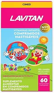 LAVITAN Vitamina Infantil Mastigável Tutti Frutti Rosa Lavitan 60 Cápsulas