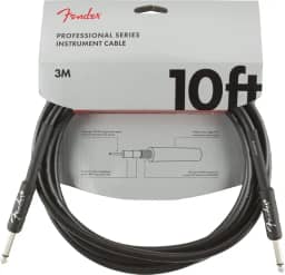Professional Series Instrument Cable, Straight/Straight, 10', Black