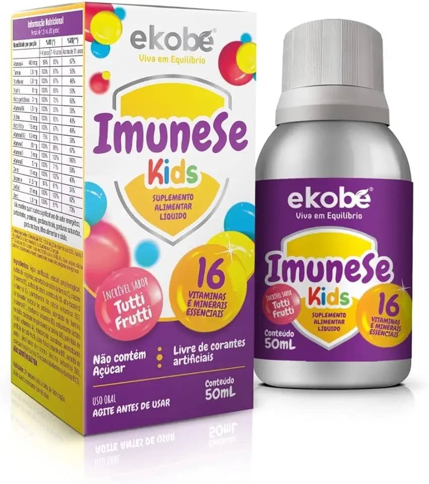 Imunese Kids Líquido - 16 Vitaminas E Minerais Tutti Frutti - Ekobe