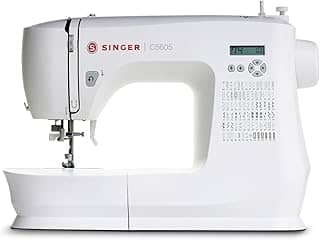 Máquina de Costura Eletrônica SINGER C5605 127V | 80 Pontos com 180 Aplicações | LCD, Passador de Linha, Caseado Automático, Braço Livre | Portátil | Ideal para Uso Doméstico