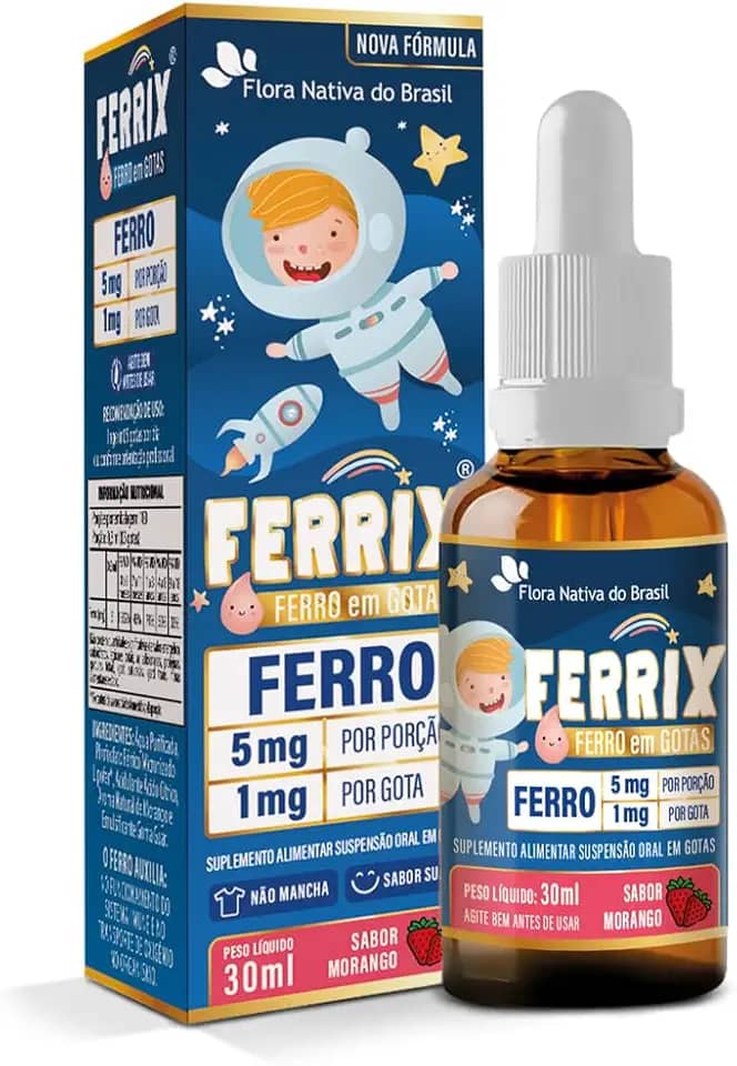 FERRIX (Ferro infantil) 30ml - Flora Nativa Sabor:Morango