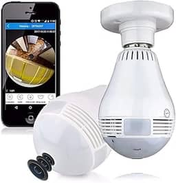 Lampada Camera espiã Ip Led Wifi Hd Panorâmica 360º