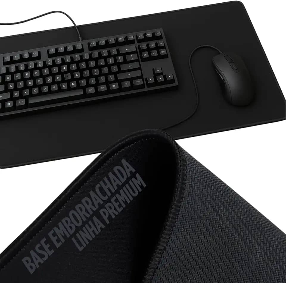 Mouse Pad Gamer Extra Grande Preto 70x35 Ultra Performance Qualidade Premium HighSpeed