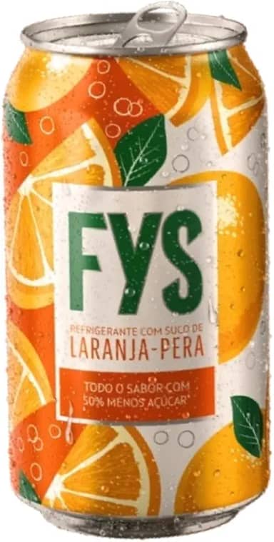 Pack 12 Refrigerante FYS Lata 350ml Sabores (350ml, 12x Laranja Pera)