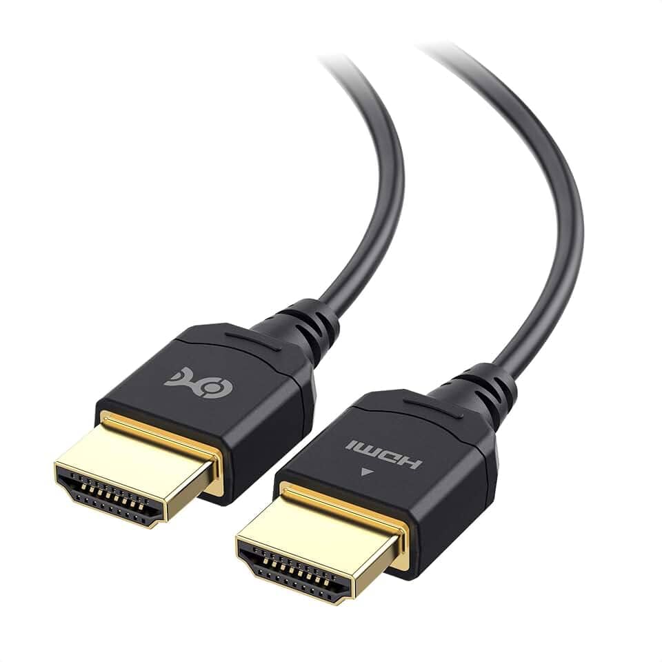 Cable Matters [Certificado HDMI de ultra alta velocidade] Cabo HDMI 2.1 ultrafino de 48 Gbps - 1,5 m, suporta [8K @60Hz, 4K @240Hz, HDR e Dolby Vision], cabo HDMI 2.1 fino para PS5, Xbox Series X/S