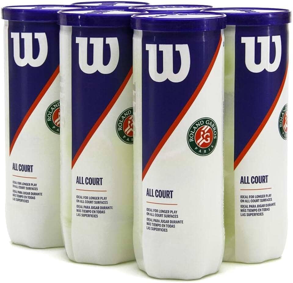 Bola de Tênis Wilson Roland Garros All Court - Pack com 6 Tubos