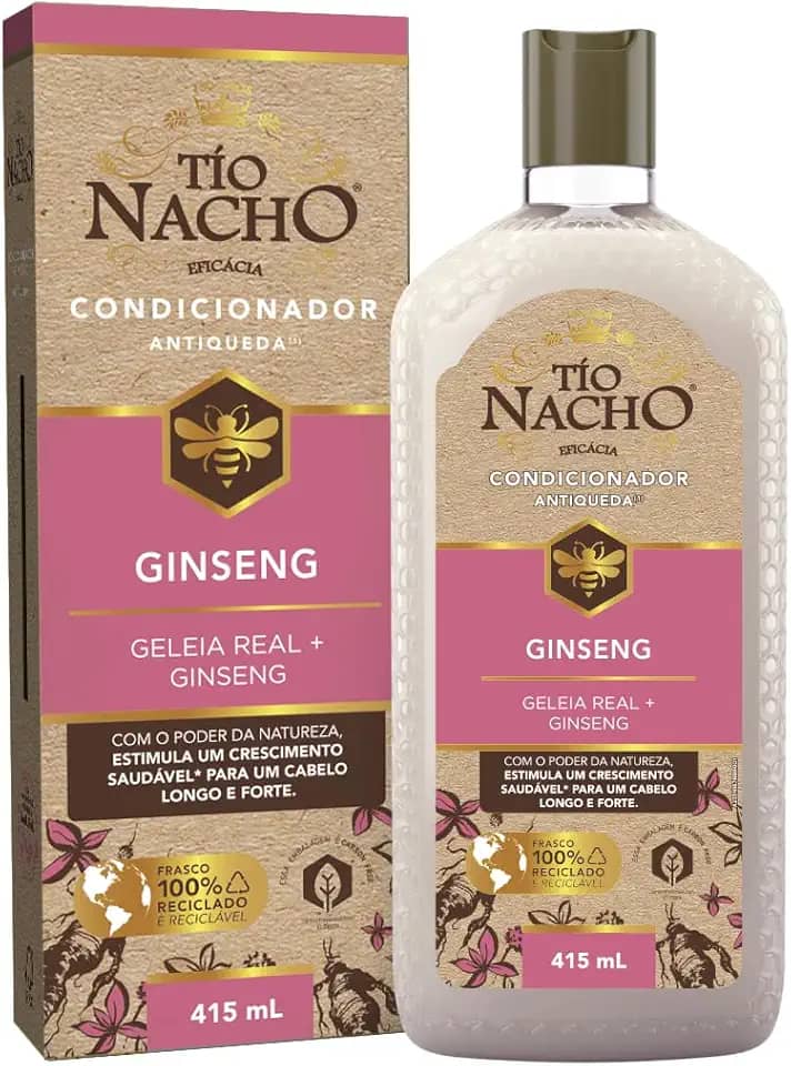 Tio Nacho Condicionador Ginseng 415ml - Antiqueda e Promove Fios Longos