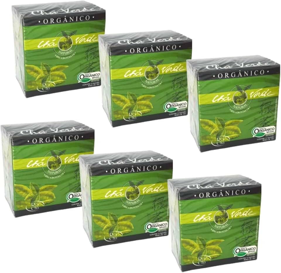 Kit 6cx Chá Verde Orgânico (60 sachês) Campo Verde