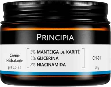 PRINCIPIA, Creme Hidratante Facial 5% Manteiga de Karité + 5% Glicerina + 2% Niacinamida CH-01 com 50g